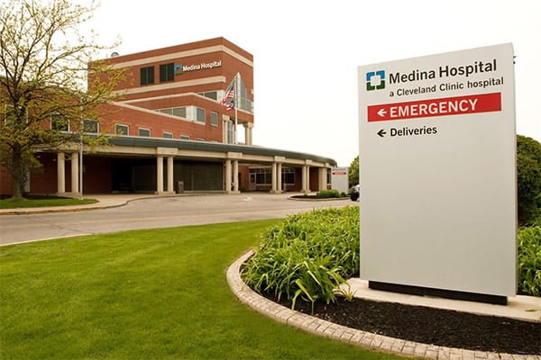 克利夫兰诊所麦地那医院的急诊室，位于俄亥俄州麦地那