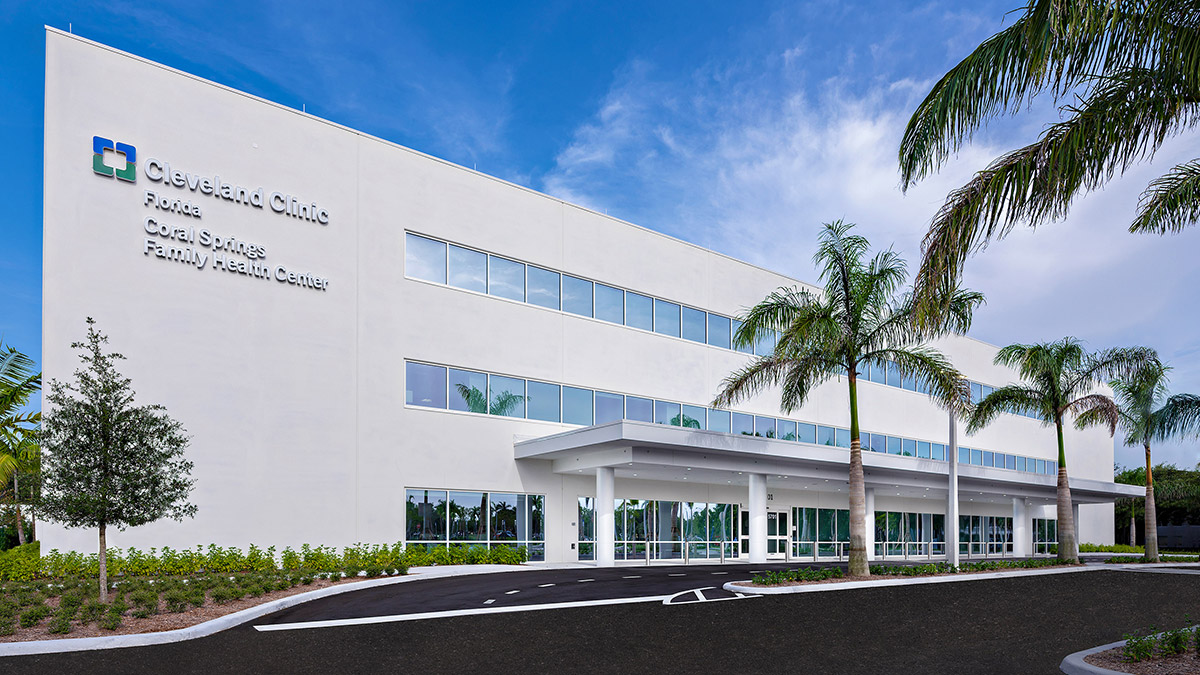 克利夫兰诊所佛罗里达州珊瑚泉家庭健康中心- 2018年7月开业