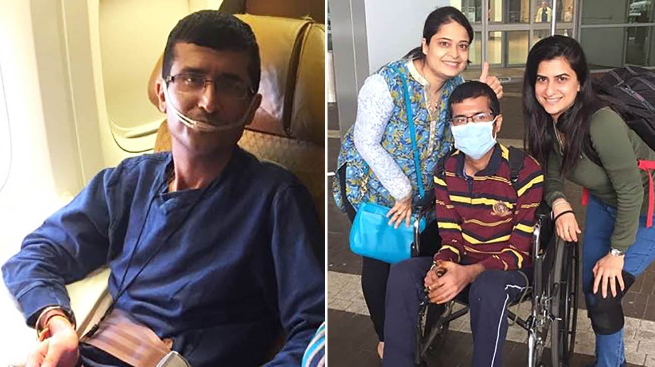 阿吉特·托拉尼和家人从印度飞往克利夫兰，在克利夫兰诊所接受挽救生命的肺移植手术。