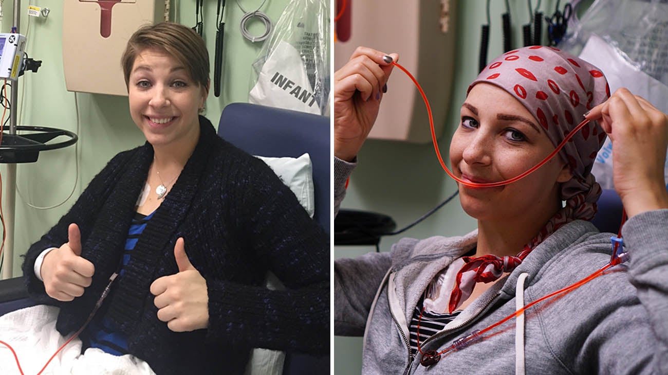 艾丽在克利夫兰诊所接受癌症治疗时。