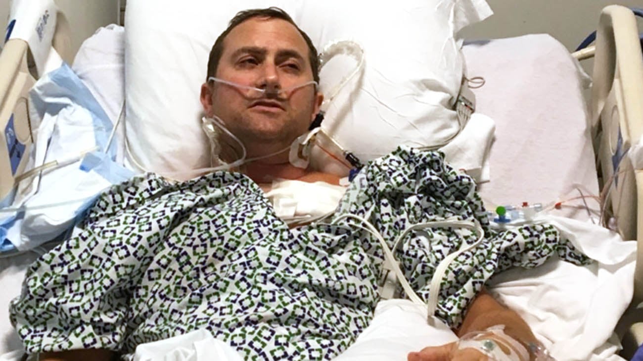 史蒂夫·龙在克利夫兰诊所接受心脏移植前。
