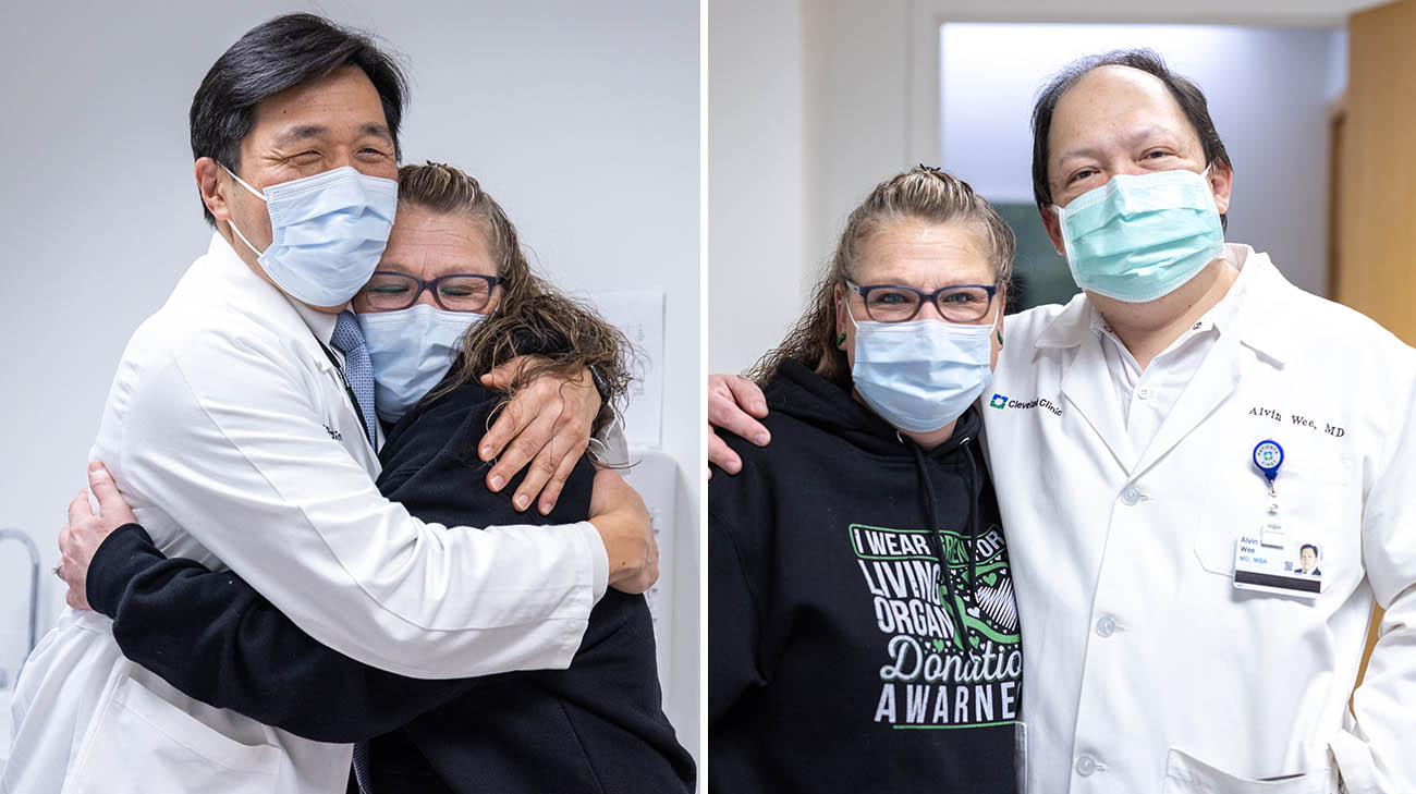 双器官捐献者，洛莉·塞茨，克利夫兰诊所医生。Kwon和Wee。