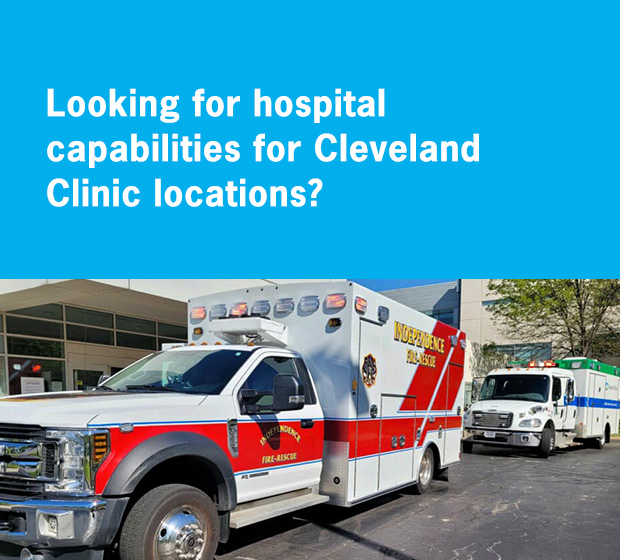 寻找克利夫兰诊所位置的医院功能?